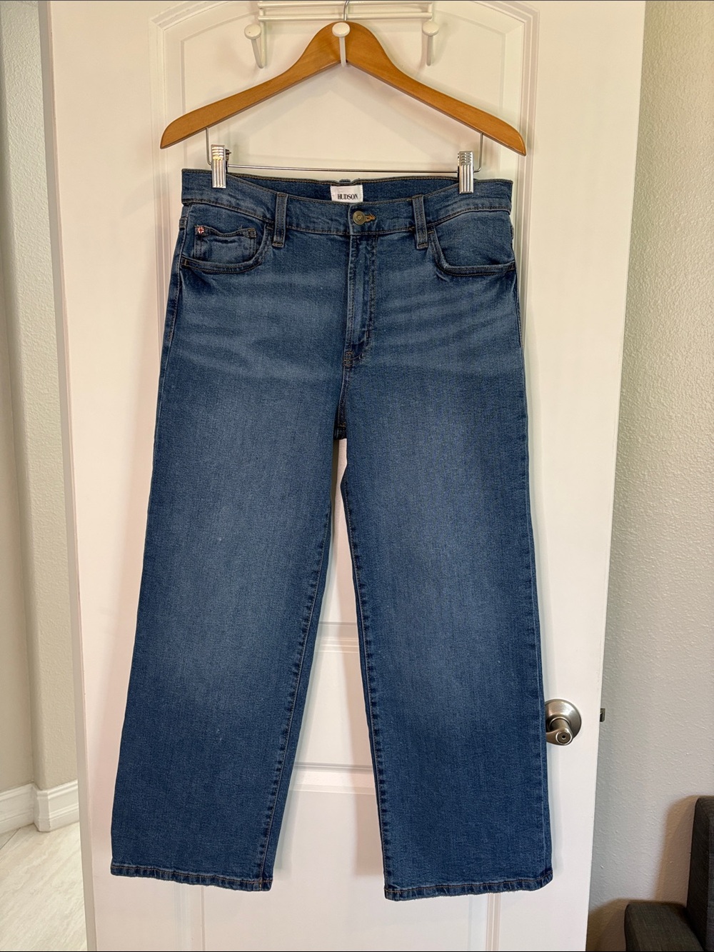 Hudson Rosalie High Rise Wide Leg Jeans Alcott Wash Size 30 - Picture 2 of 14